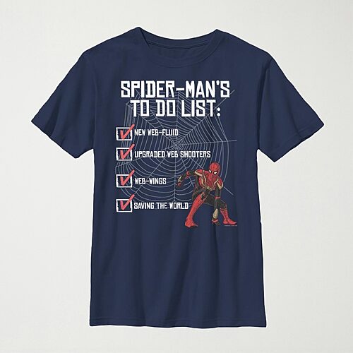 Little & Big Kid Boys Crew Neck Short Sleeve Slim Fit Spiderman Graphic T-Shirt, X-small, Blue