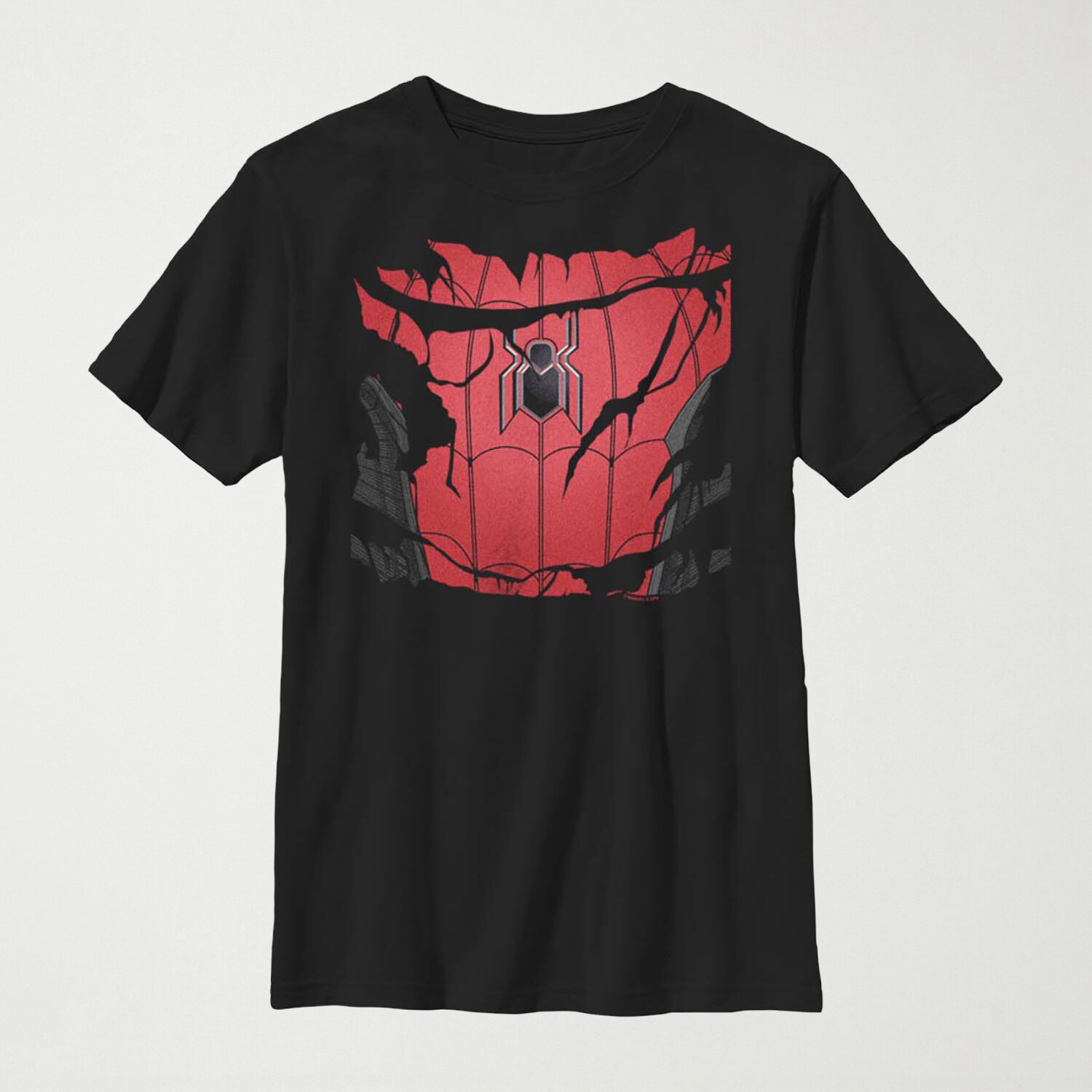 Little & Big Kid Boys Crew Neck Short Sleeve Slim Fit Spiderman Graphic T-Shirt