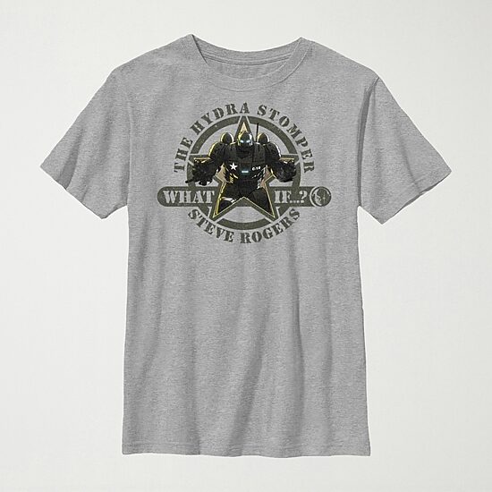 Steve Rodgers Hydra Little & Big Kid Boys Crew Neck Short Sleeve Slim Fit Avengers Marvel Graphic T-Shirt
