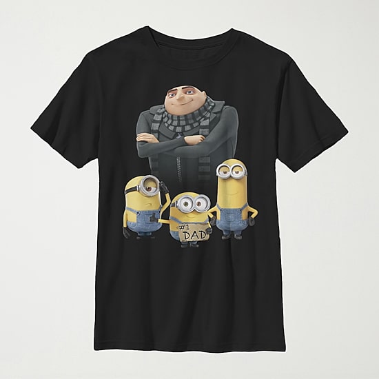 Little & Big Kid Boys Crew Neck Short Sleeve Regular Fit Despicable Me Minions Graphic T-Shirt