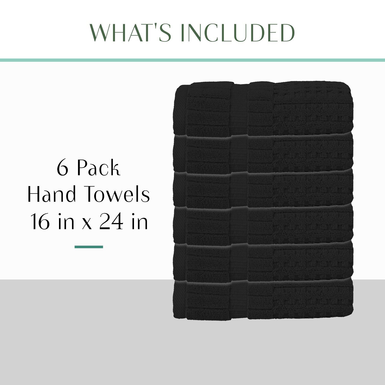 Home Weavers Inc Willow Collection 100% Cotton Zero Twist 6-pc. Hand Towel