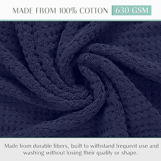 Home Weavers Inc Willow Collection 100% Cotton Zero Twist 6-pc. Hand Towel