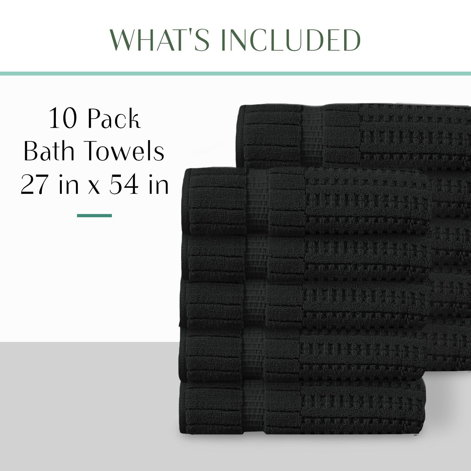 Home Weavers Inc Willow Collection 100% Cotton Zero Twist -pc. Quick Dry Bath Towel Set
