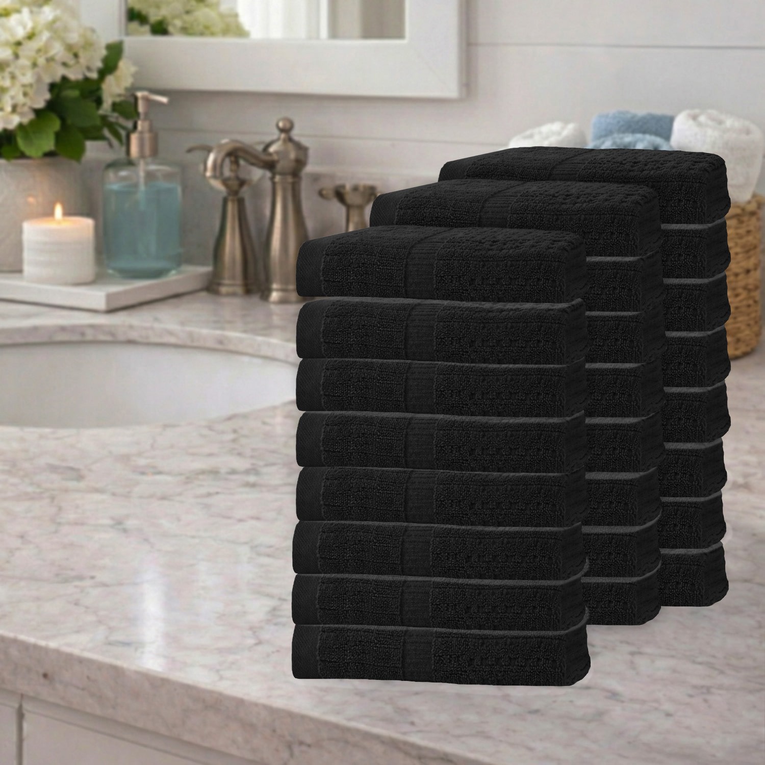 Home Weavers Inc Willow Collection 100% Cotton Zero Twist -pc. Hand Towel