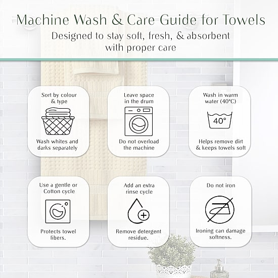 Home Weavers Inc Willow Collection 100% Cotton Zero Twist 24-pc. Hand Towel