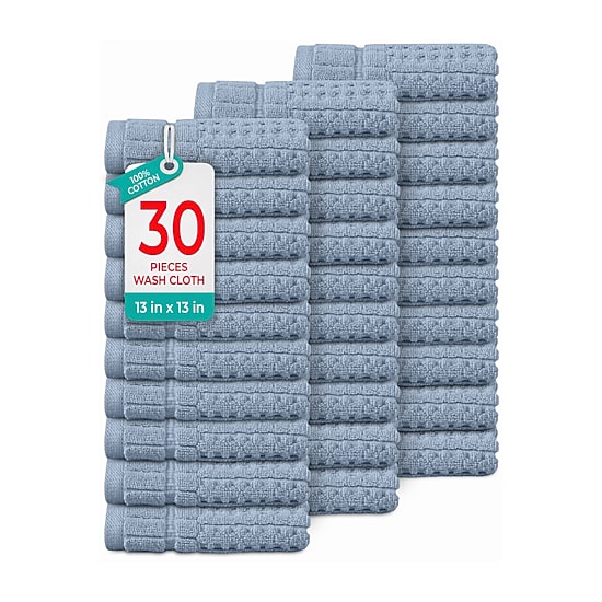 Home Weavers Inc Willow Collection 100% Cotton Zero Twist 30-pc. Quick Dry Washcloth