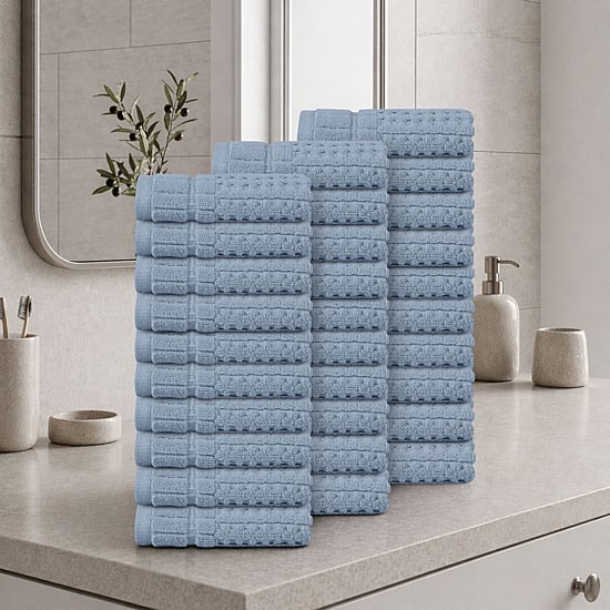 Home Weavers Inc Willow Collection 100% Cotton Zero Twist 30-pc. Quick Dry Washcloth