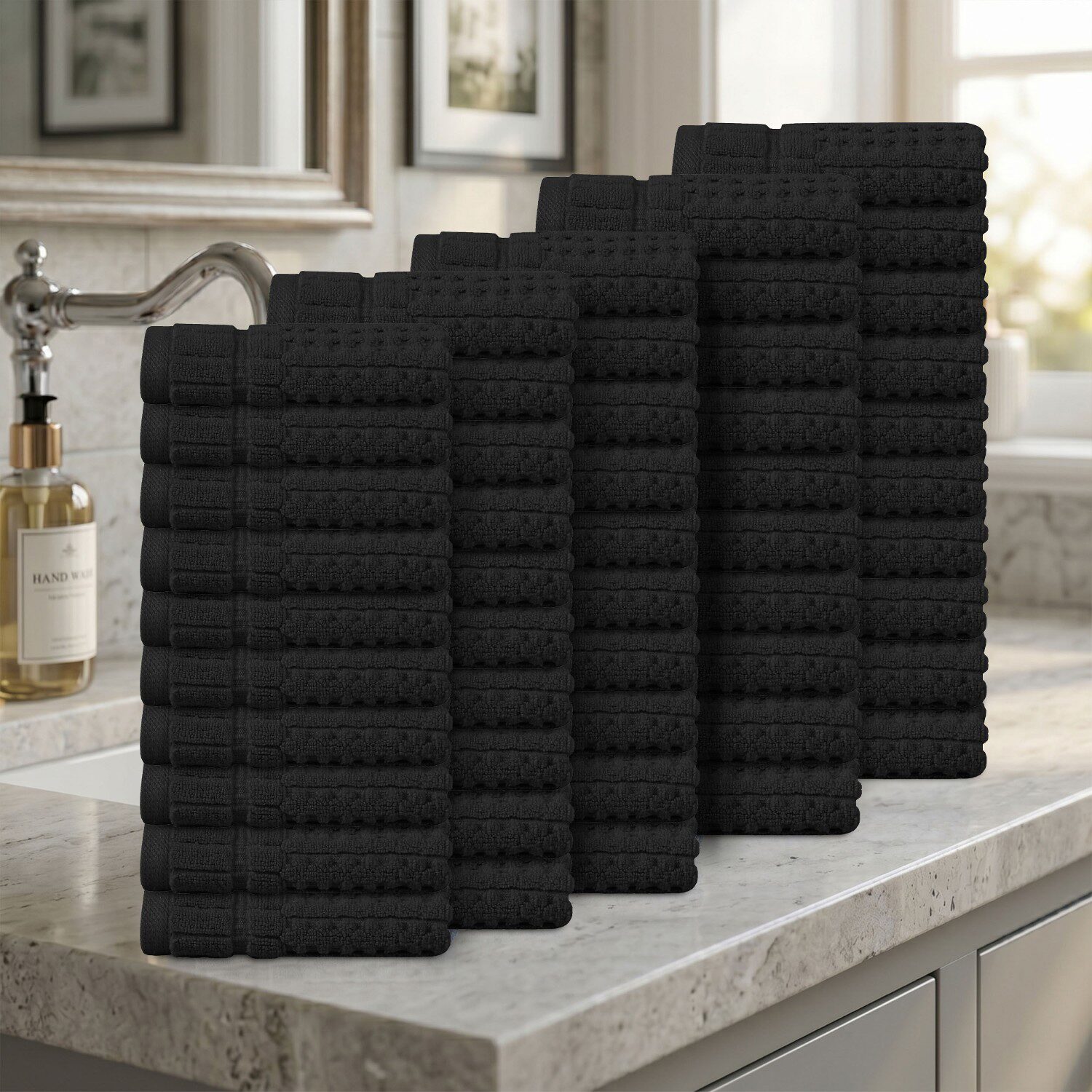 Home Weavers Inc Willow Collection 100% Cotton Zero Twist 50-pc. Quick Dry Washcloth