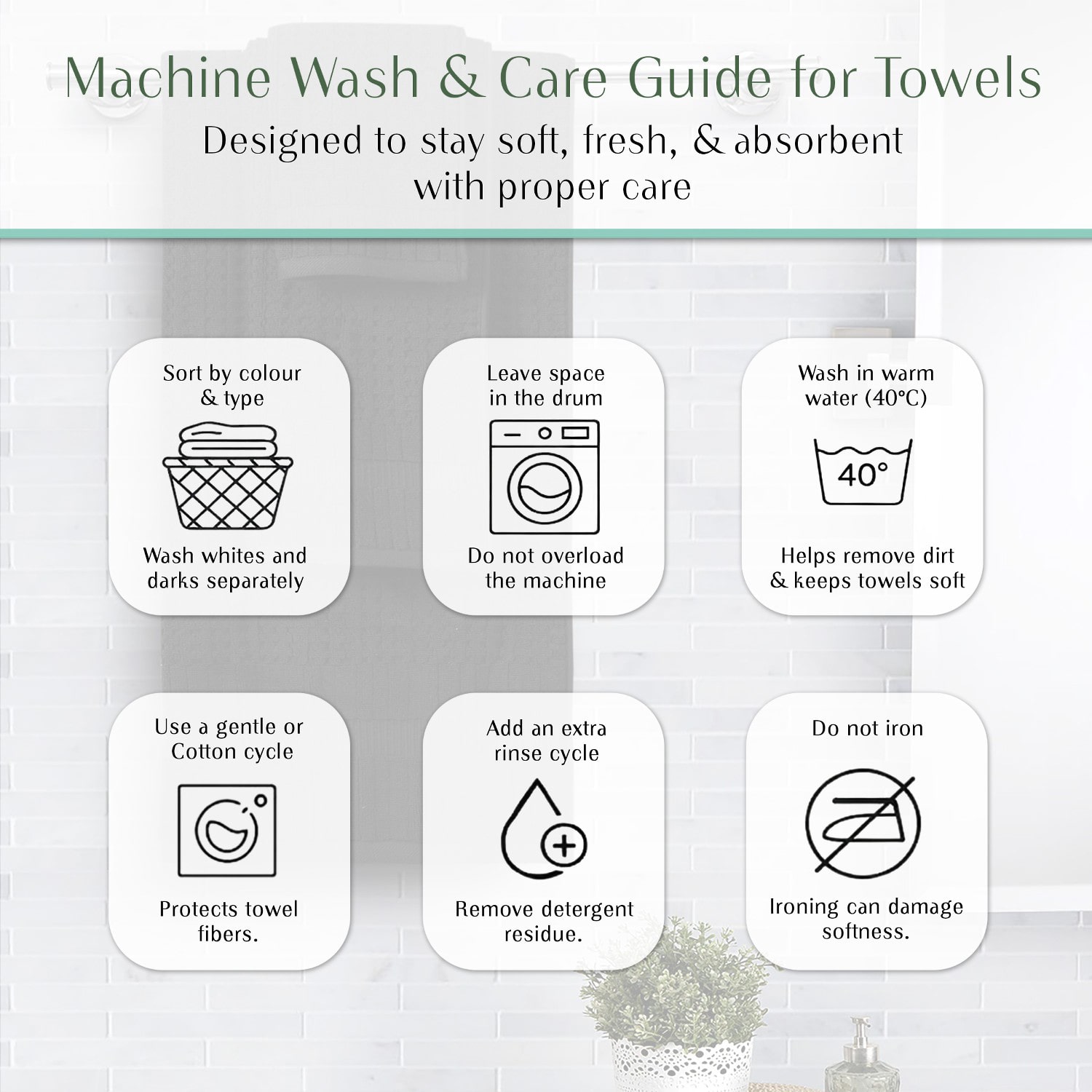 Home Weavers Inc Willow Collection 100% Cotton Zero Twist 50-pc. Quick Dry Washcloth