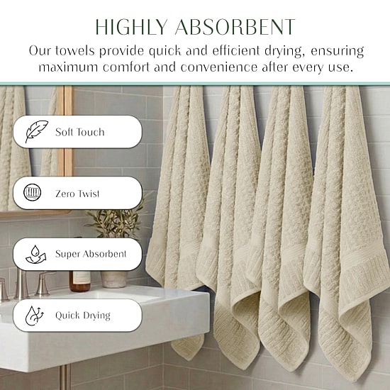 Home Weavers Inc Willow Collection 100% Cotton Zero Twist 12-pc. Quick Dry Washcloth