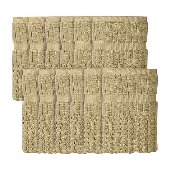 Home Weavers Inc Willow Collection 100% Cotton Zero Twist 12-pc. Hand Towel