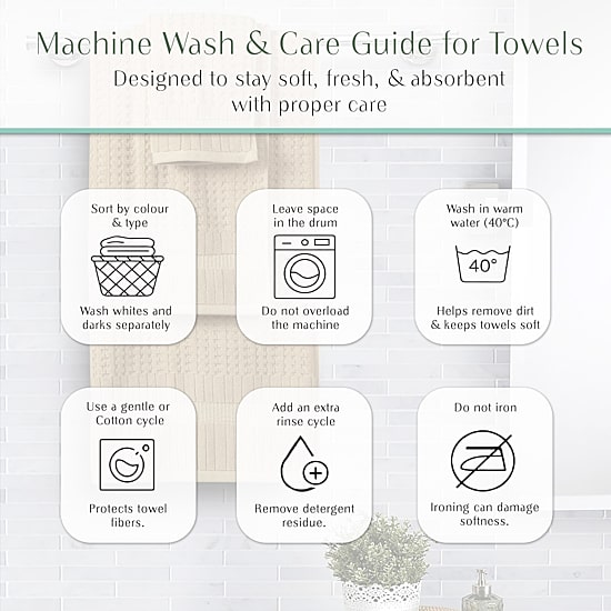 Home Weavers Inc Willow Collection 100% Cotton Zero Twist 12-pc. Hand Towel