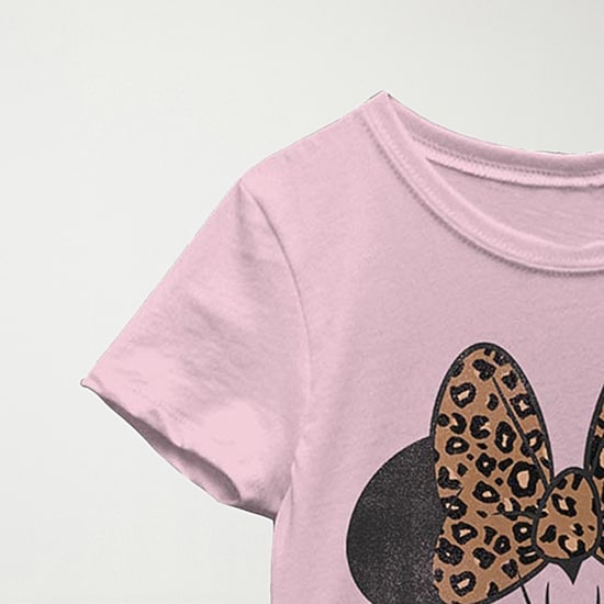 Disney Little & Big Kid Girls Crew Neck Short Sleeve Regular Fit Minnie Mouse Graphic T-Shirt