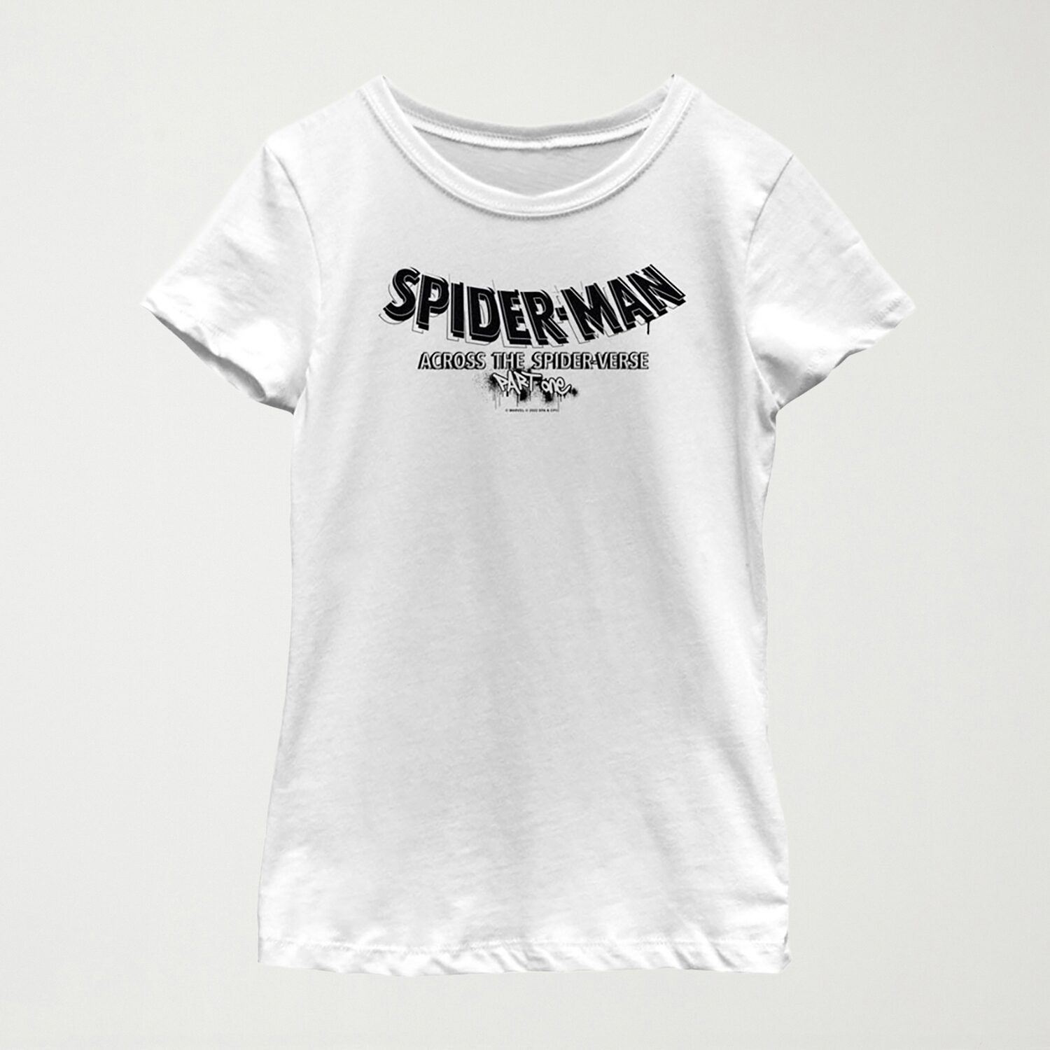 Spider-Man: Across The Spider-Verse Little & Big Kid Girls Crew Neck Short Sleeve Regular Fit Marvel Spiderman Graphic T-Shirt