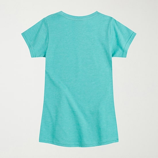 Little & Big Kid Girls Crew Neck Short Sleeve Regular Fit MTV Graphic T-Shirt