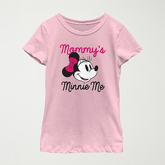 Little & Big Kid Girls Crew Neck Short Sleeve Regular Fit Minnie Mouse Graphic T-Shirt