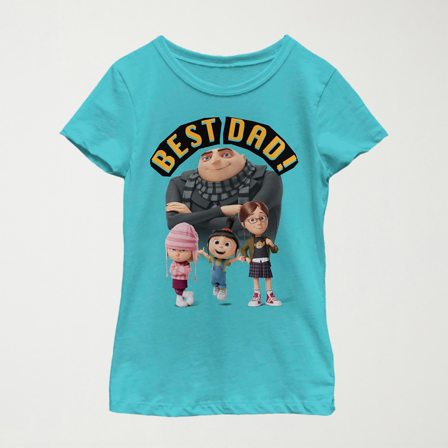 Little & Big Kid Girls Crew Neck Short Sleeve Regular Fit Despicable Me Graphic T-Shirt