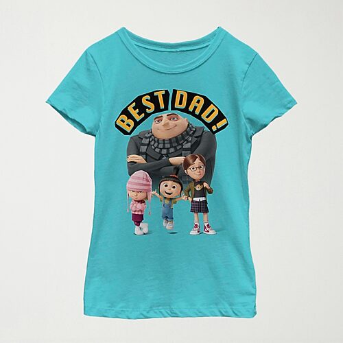 Little & Big Kid Girls Crew Neck Short Sleeve Regular Fit Despicable Me Graphic T-Shirt, X-small, Blue