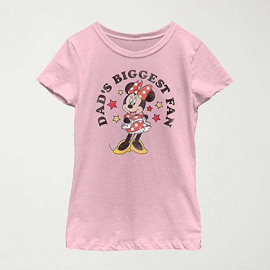 Little & Big Kid Girls Crew Neck Short Sleeve Regular Fit Minnie Mouse Graphic T-Shirt