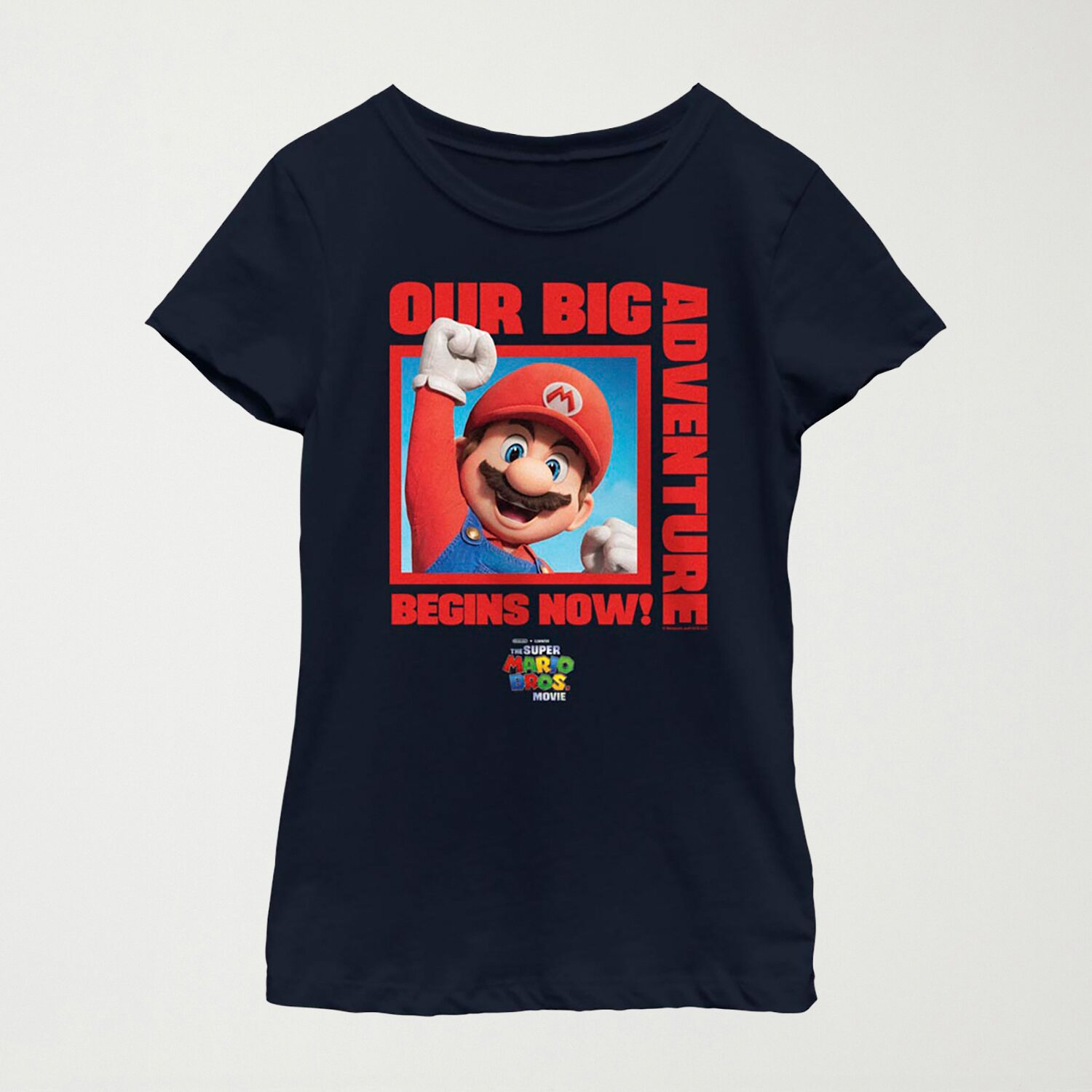 The Super Mario Bros. Movie Little & Big Kid Girls Crew Neck Short Sleeve Regular Fit Luigi Graphic T-Shirt