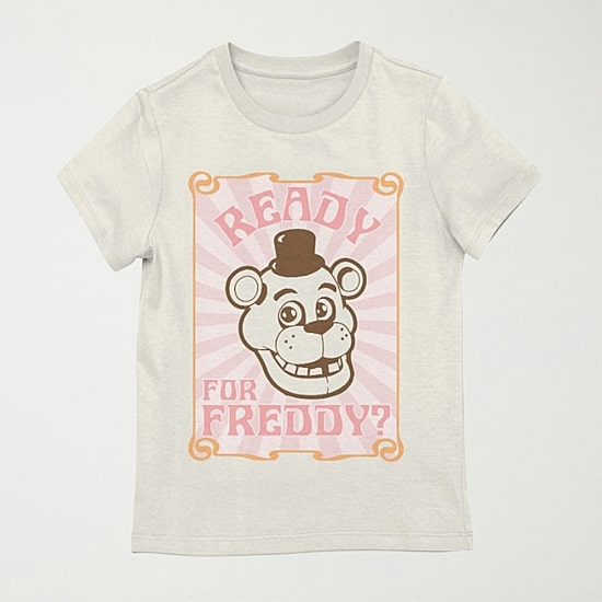 Little & Big Kid Girls Crew Neck Short Sleeve Regular Fit Freddy Graphic T-Shirt