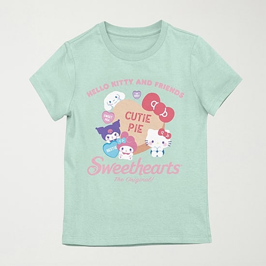 Little & Big Kid Girls Crew Neck Short Sleeve Regular Fit Hello Kitty Graphic T-Shirt