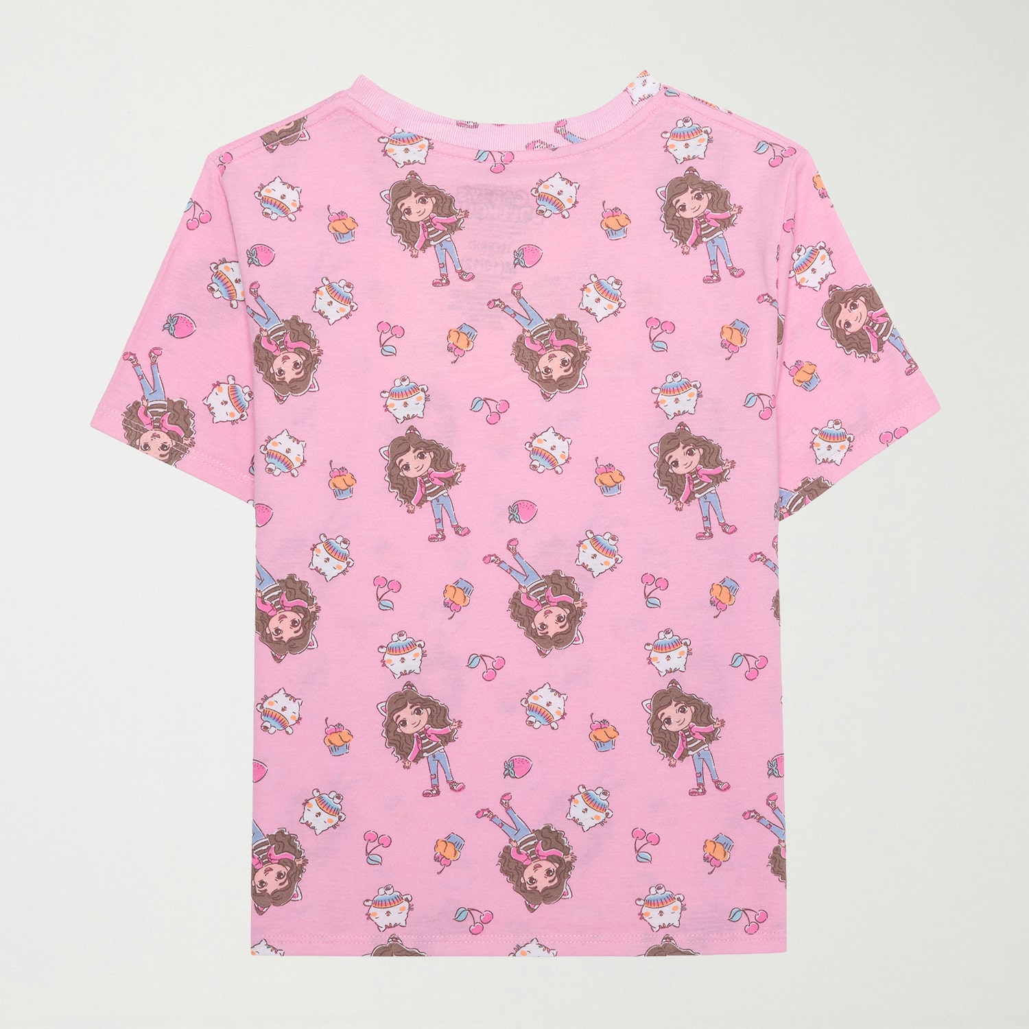 Little & Big Kid Girls Crew Neck Short Sleeve Regular Fit Gabby's Dollhouse Graphic T-Shirt