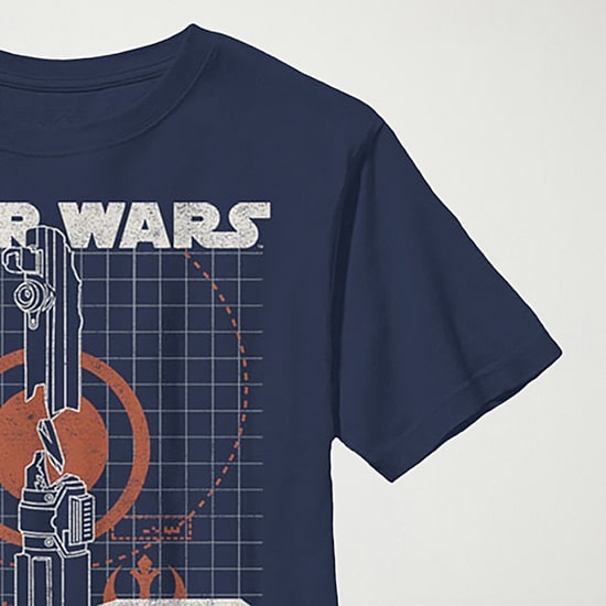 Little & Big Kid Boys Crew Neck Short Sleeve Regular Fit Star Wars Graphic T-Shirt