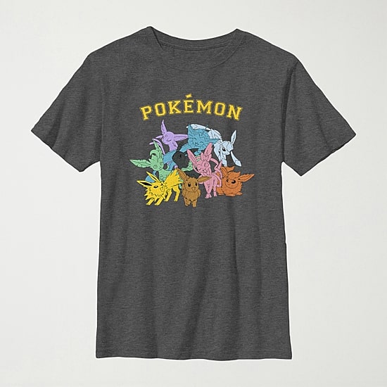 Little & Big Kid Boys Crew Neck Short Sleeve Regular Fit Pokemon Graphic T-Shirt