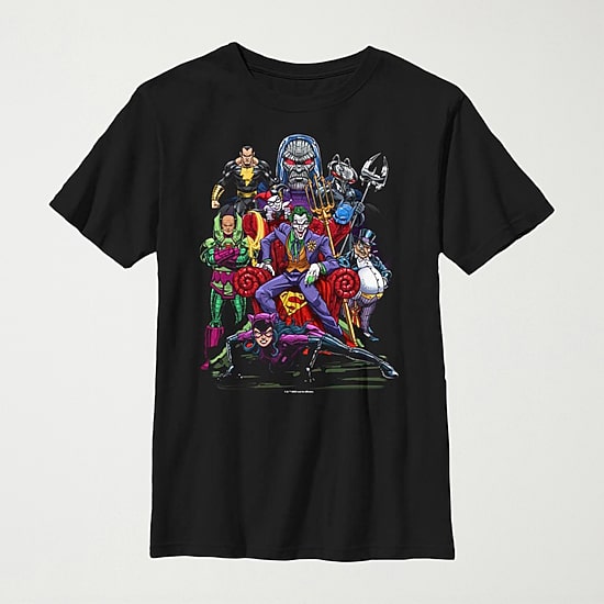 Little & Big Kid Boys Crew Neck Short Sleeve Regular Fit DC Comics Graphic T-Shirt