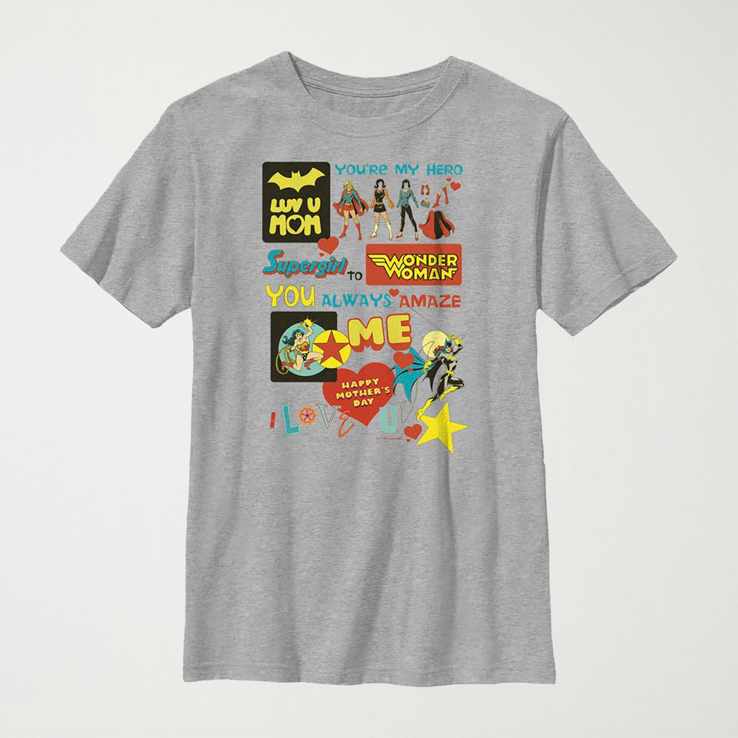 Little & Big Kid Boys Crew Neck Short Sleeve Regular Fit DC Comics Graphic T-Shirt
