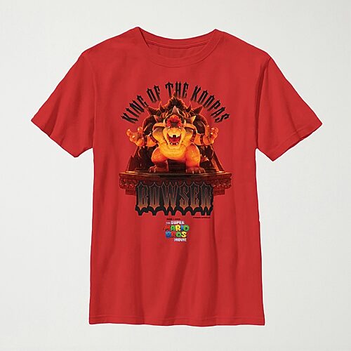 The Super Mario Bros. Movie Little & Big Kid Boys Crew Neck Short Sleeve Regular Fit Super Mario Graphic T-Shirt, X-small, Red