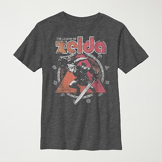 Little & Big Kid Boys Crew Neck Short Sleeve Regular Fit Zelda Graphic T-Shirt