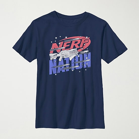 Nerf Little & Big Kid Boys Crew Neck Short Sleeve Regular Fit Graphic T-Shirt