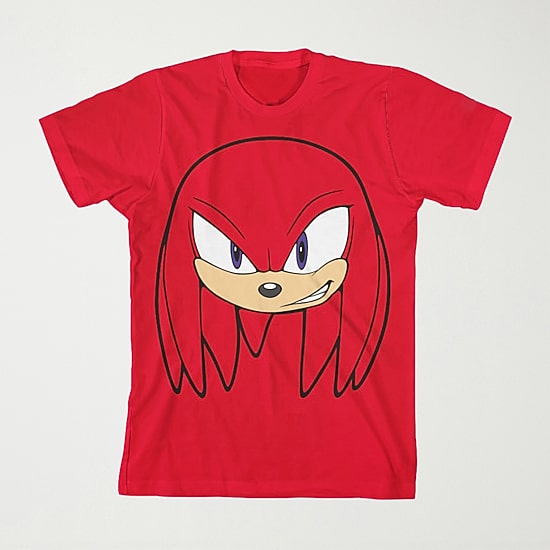 Knuckles Little & Big Kid Boys Crew Neck Short Sleeve Regular Fit Sonic the Hedgehog Graphic T-Shirt