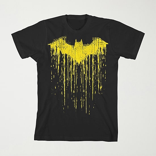 Little & Big Kid Boys Crew Neck Short Sleeve Loose Fit Batman Graphic T-Shirt