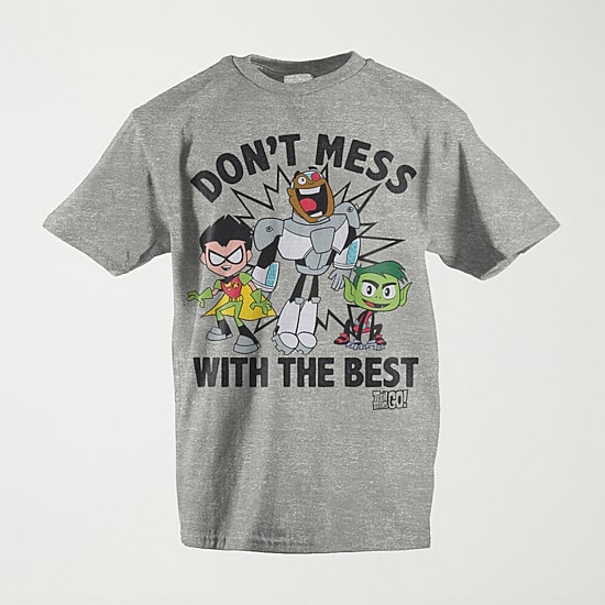 Teen Titans Little & Big Kid Boys Crew Neck Short Sleeve Loose Fit Graphic T-Shirt