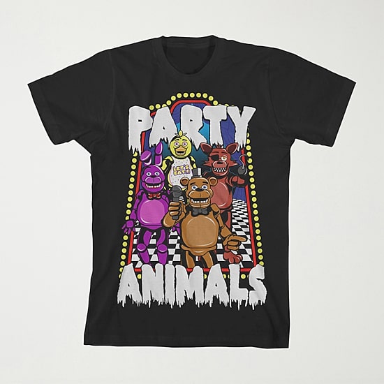 Little & Big Kid Boys Crew Neck Short Sleeve Loose Fit Five Nights at Freddys Graphic T-Shirt