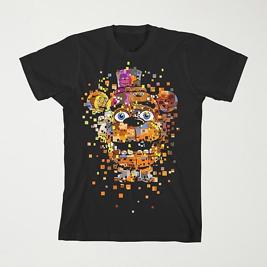 Little & Big Kid Boys Crew Neck Short Sleeve Loose Fit Five Nights at Freddys Graphic T-Shirt