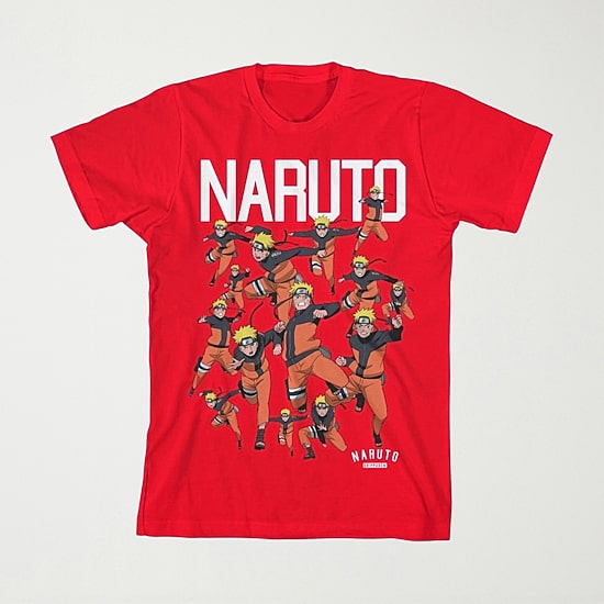 Little & Big Kid Boys Crew Neck Short Sleeve Loose Fit Naruto Graphic T-Shirt