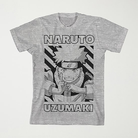 Little & Big Kid Boys Crew Neck Short Sleeve Loose Fit Naruto Graphic T-Shirt
