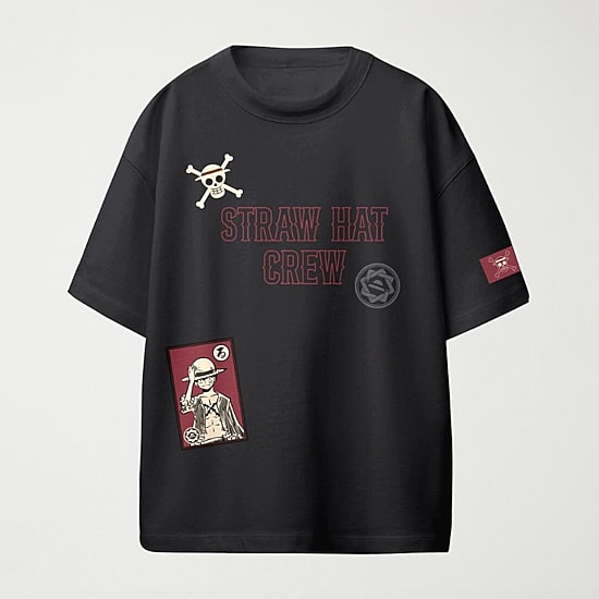 Little & Big Kid Boys Crew Neck Short Sleeve Oversized One Piece Anime Graphic T-Shirt