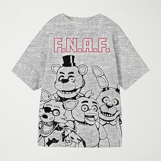 Little & Big Kid Boys Crew Neck Short Sleeve Oversized Five Nights at Freddys Graphic T-Shirt