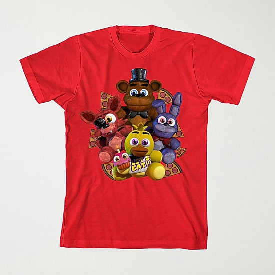 Little & Big Kid Boys Crew Neck Short Sleeve Relaxed Fit Five Nights at Freddys Graphic T-Shirt