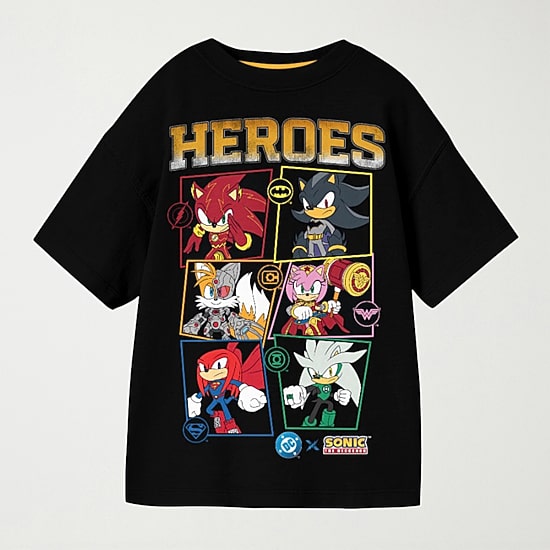 Little & Big Kid Boys Crew Neck Short Sleeve Oversized Sonic the Hedgehog Graphic T-Shirt