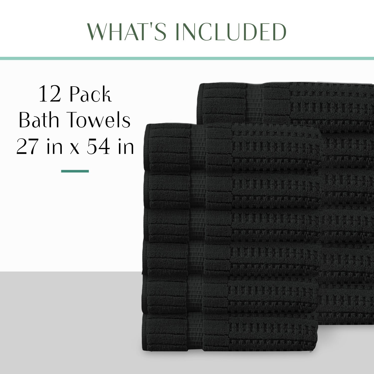Home Weavers Inc Willow Collection 100% Cotton Zero Twist 12-pc. Quick Dry Bath Towel Set