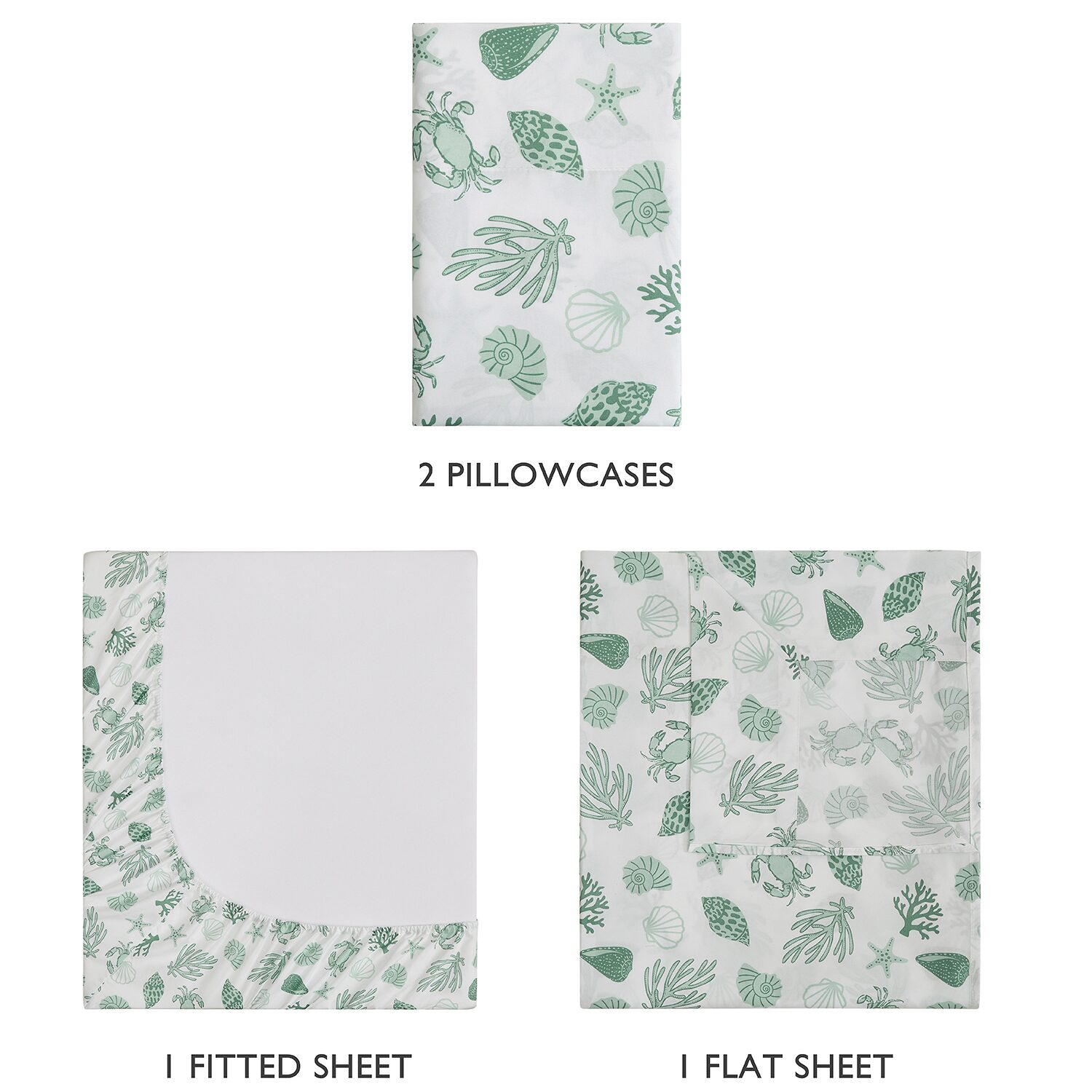 Beatrice Home Fashions Caribbean Joe Coastal 4pc Sheet Set