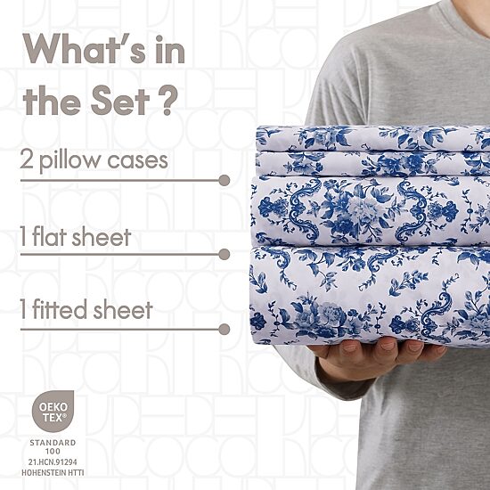 Beatrice Home Fashions Elle Décor Printed Sheet Set