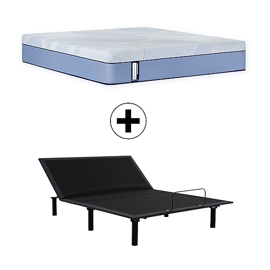 Sealy Posturepedic Ripley 13" Hybrid Medium Tight Top - Mattress + Adjustable Base