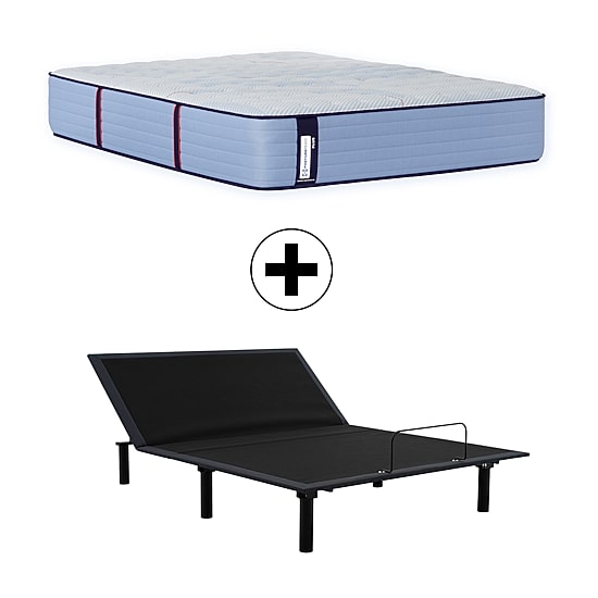 Sealy Posturepedic Ripley 13" Plush Tight Top - Mattress + Adjustable Base